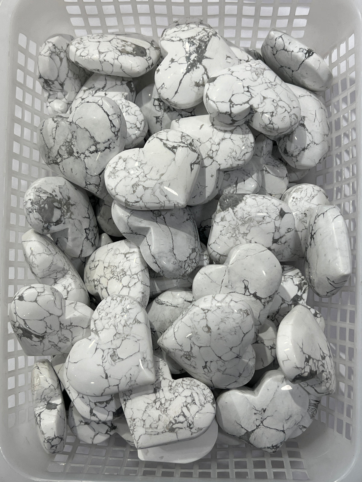 Howlite Hearts
