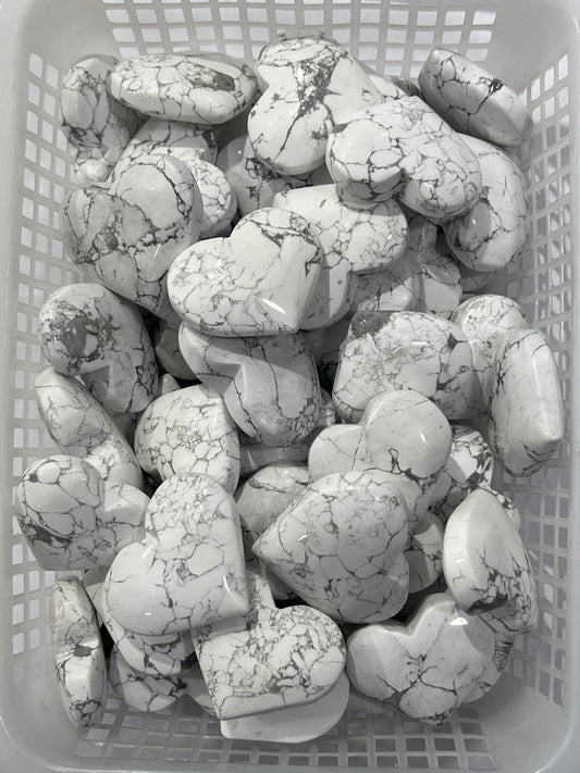 Howlite Hearts