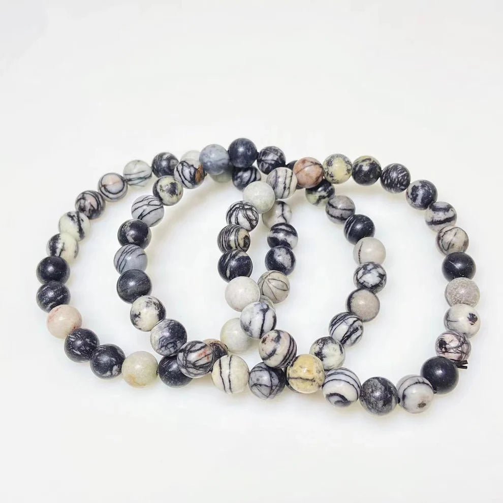 Black Vein Jasper Bracelet - Sun Crystal Wholesaler