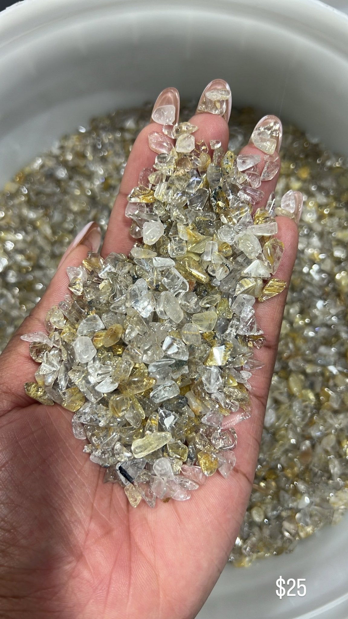 Golden Rutile Chips - Sun Crystal WholesalerChips