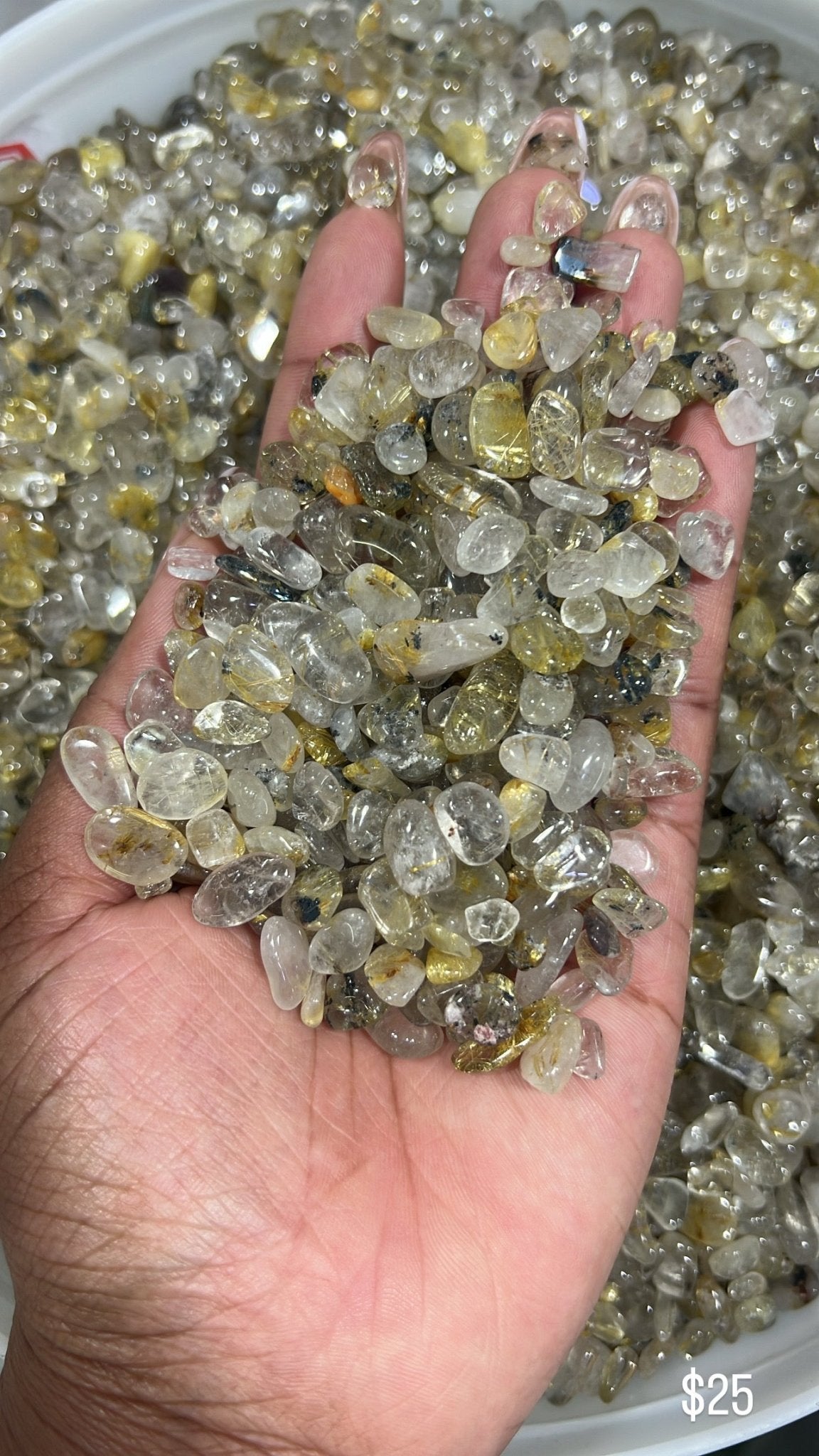 Golden Rutile Chips - Sun Crystal WholesalerChips