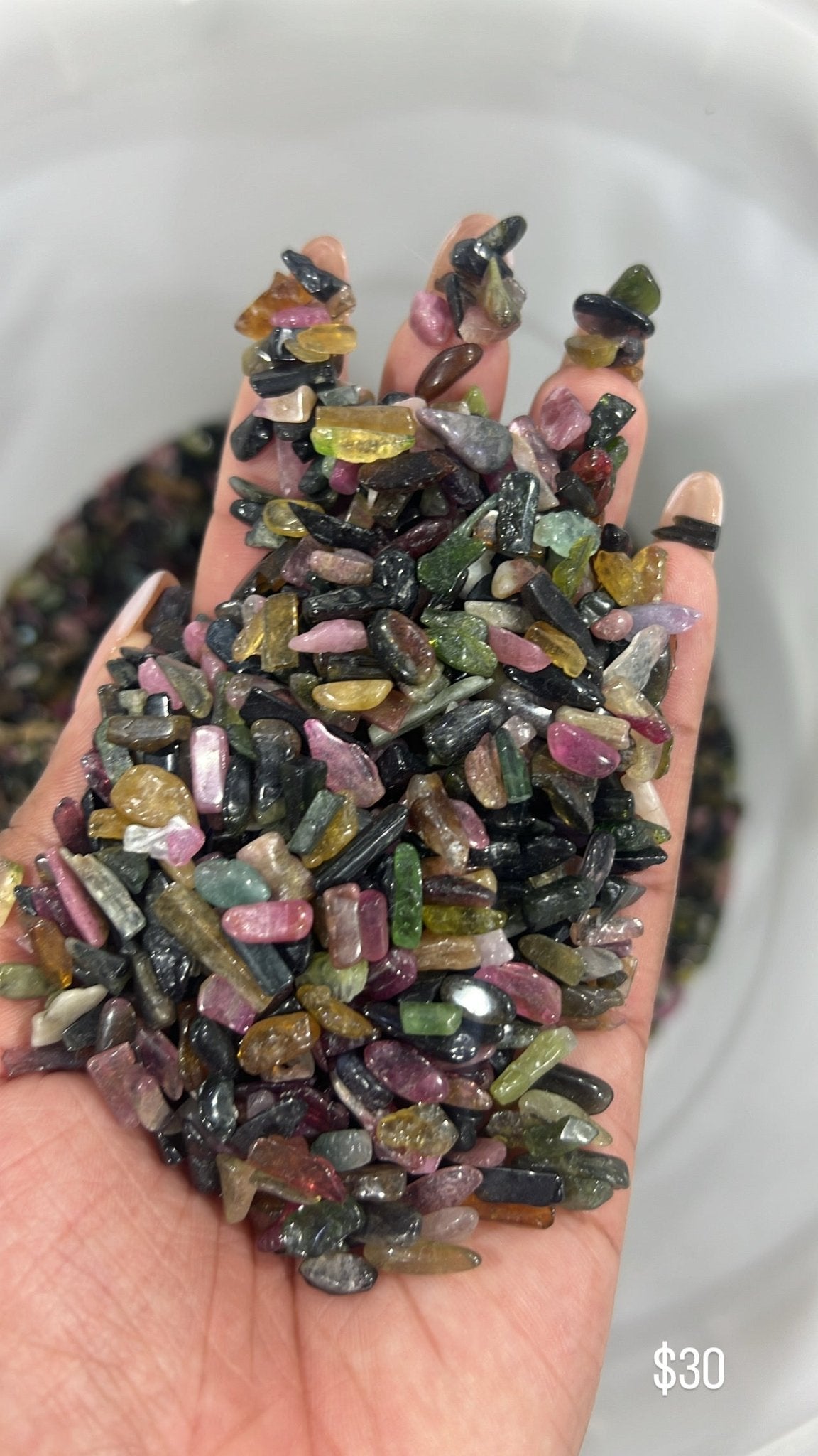 Rainbow Tourmaline Chips - Sun Crystal WholesalerChips