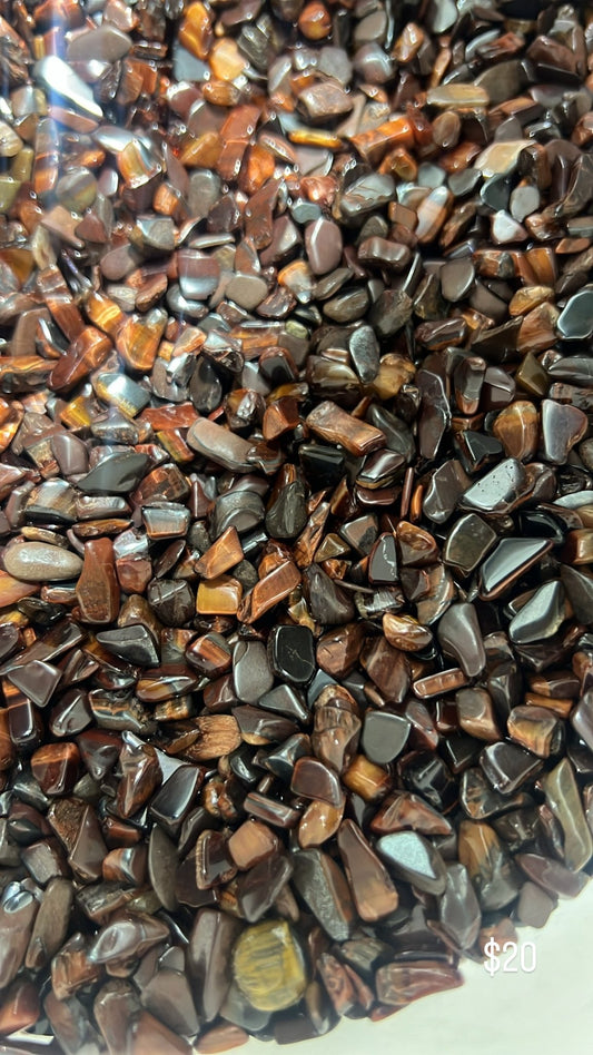 Red Tiger Eye Chips - Sun Crystal WholesalerChips
