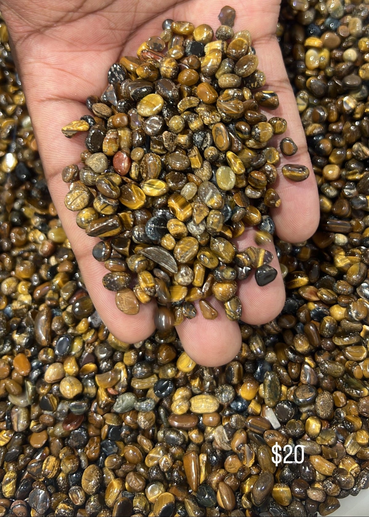Yellow Tiger Eye Chips - Sun Crystal WholesalerChips